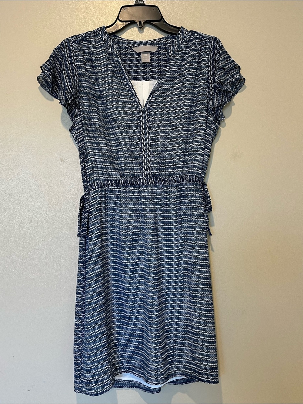 H&M Flutter Sleeve V‑Neck Dress